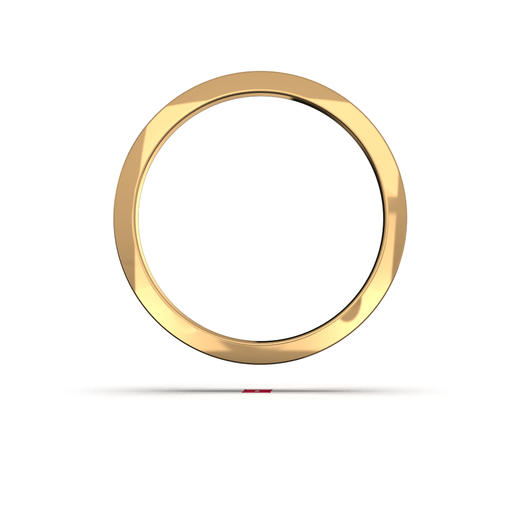 Tricolor Silver Band Ring | Minimalist Stackable Wedding Band