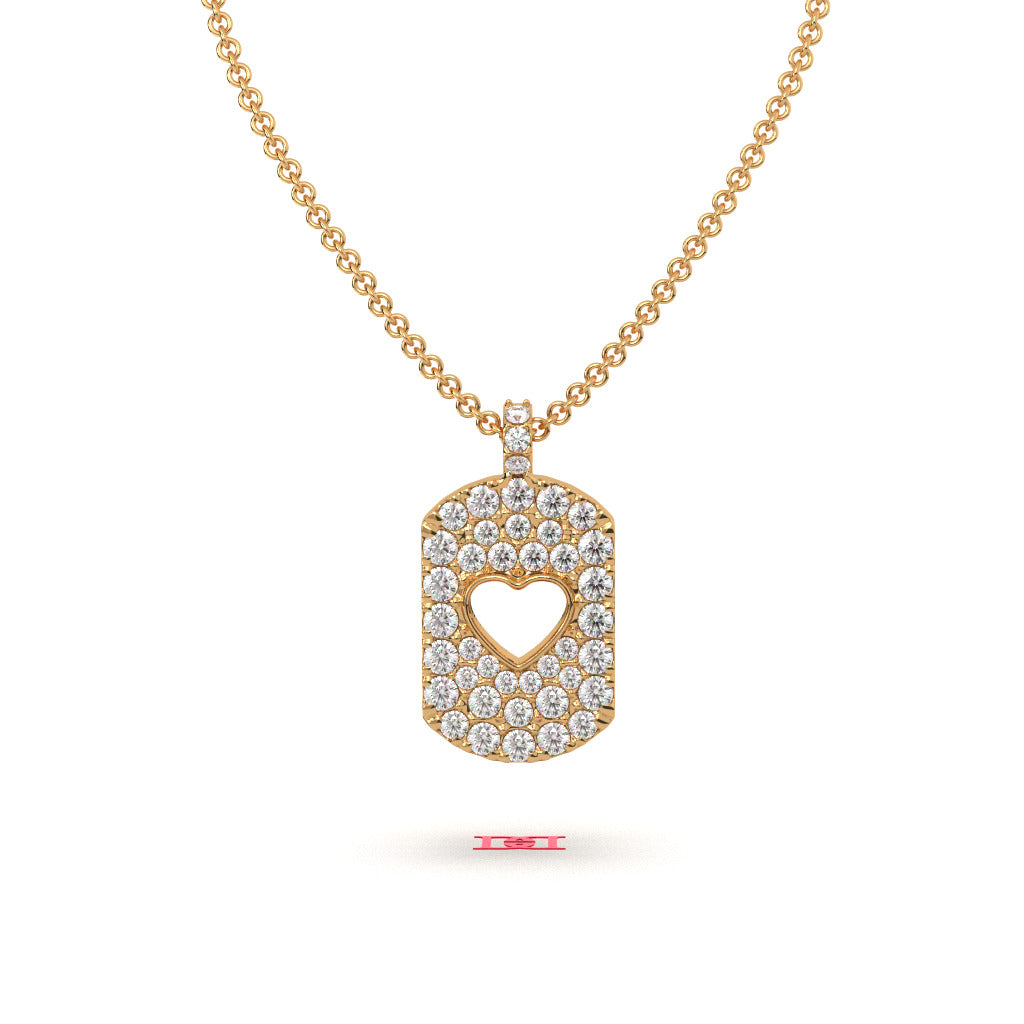 Sterling Silver Heart Pendant, Mirror Finish Statement Jewelry