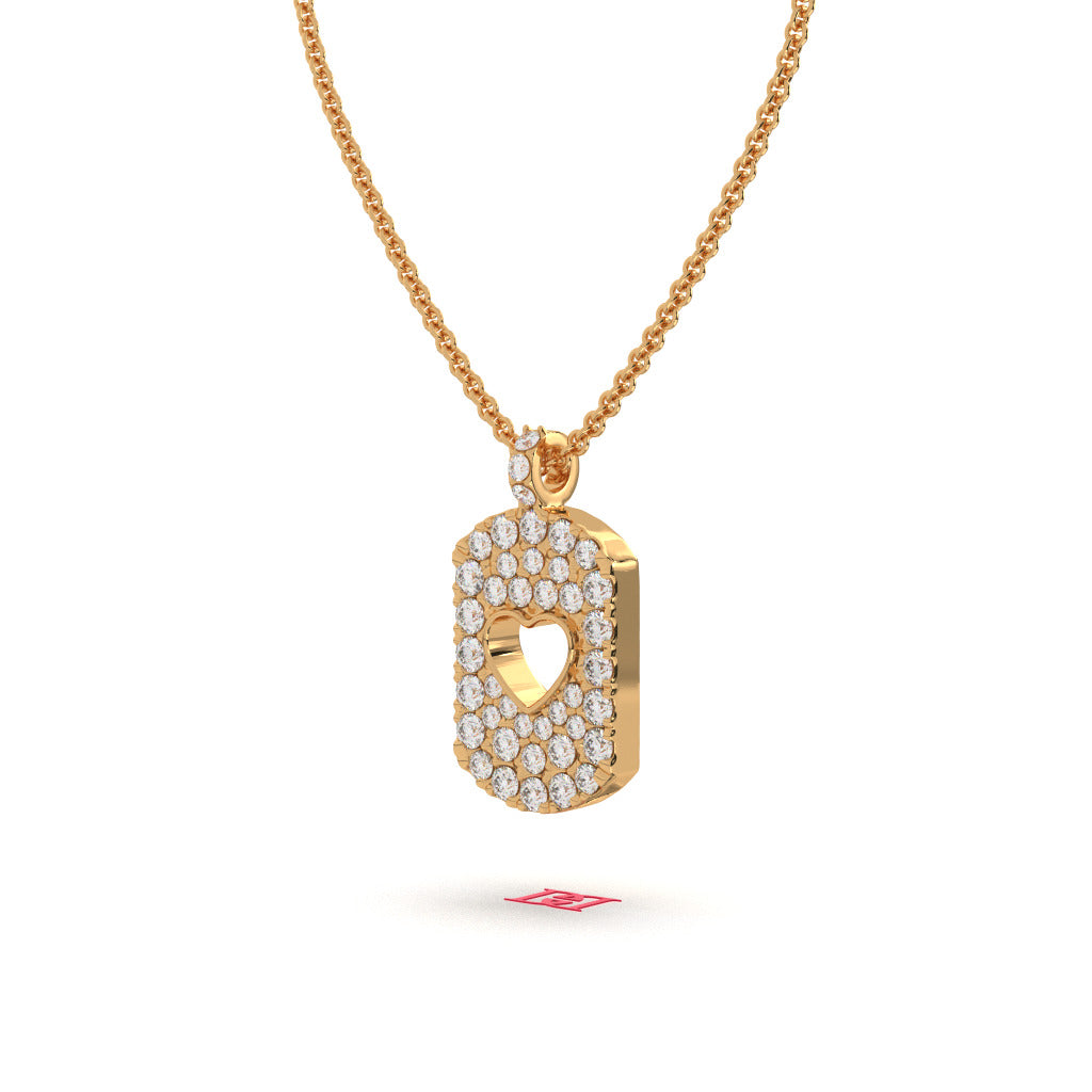 Sterling Silver Heart Pendant, Mirror Finish Statement Jewelry