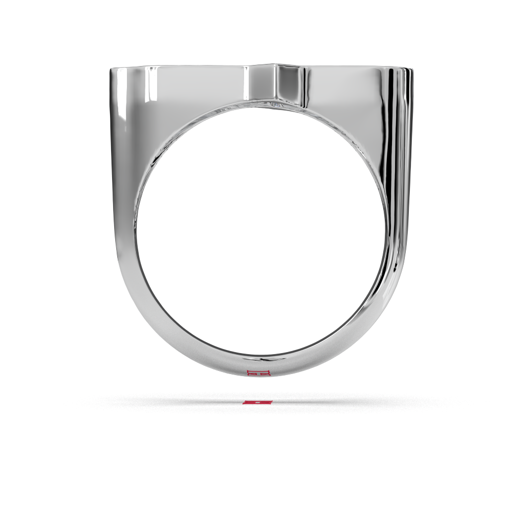 925 Sterling Silver Diamond Statement Ring | Modern Open Band