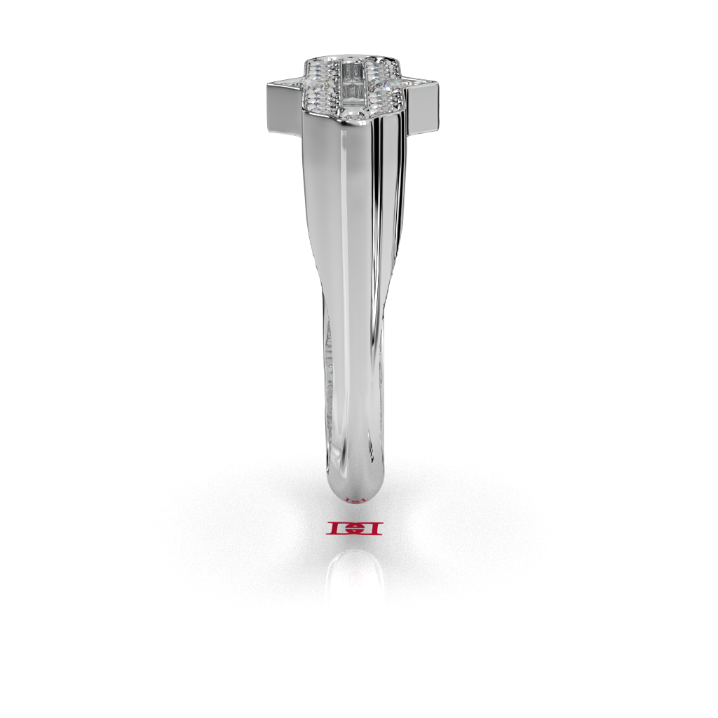 925 Sterling Silver Diamond Statement Ring | Modern Open Band