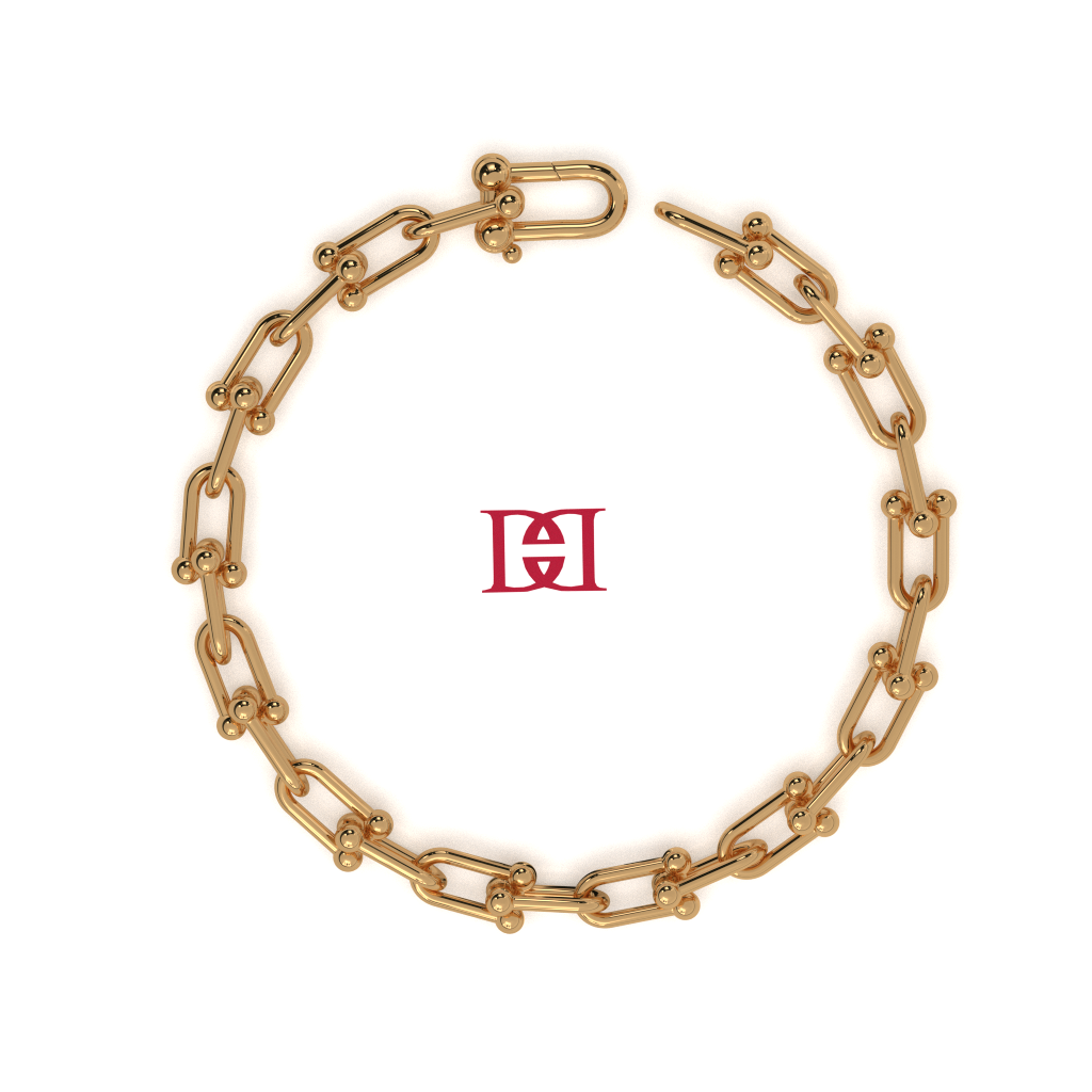 925 Sterling Silver Gold Plated Chain Link Bracelet - Minimalist Unisex Jewelry