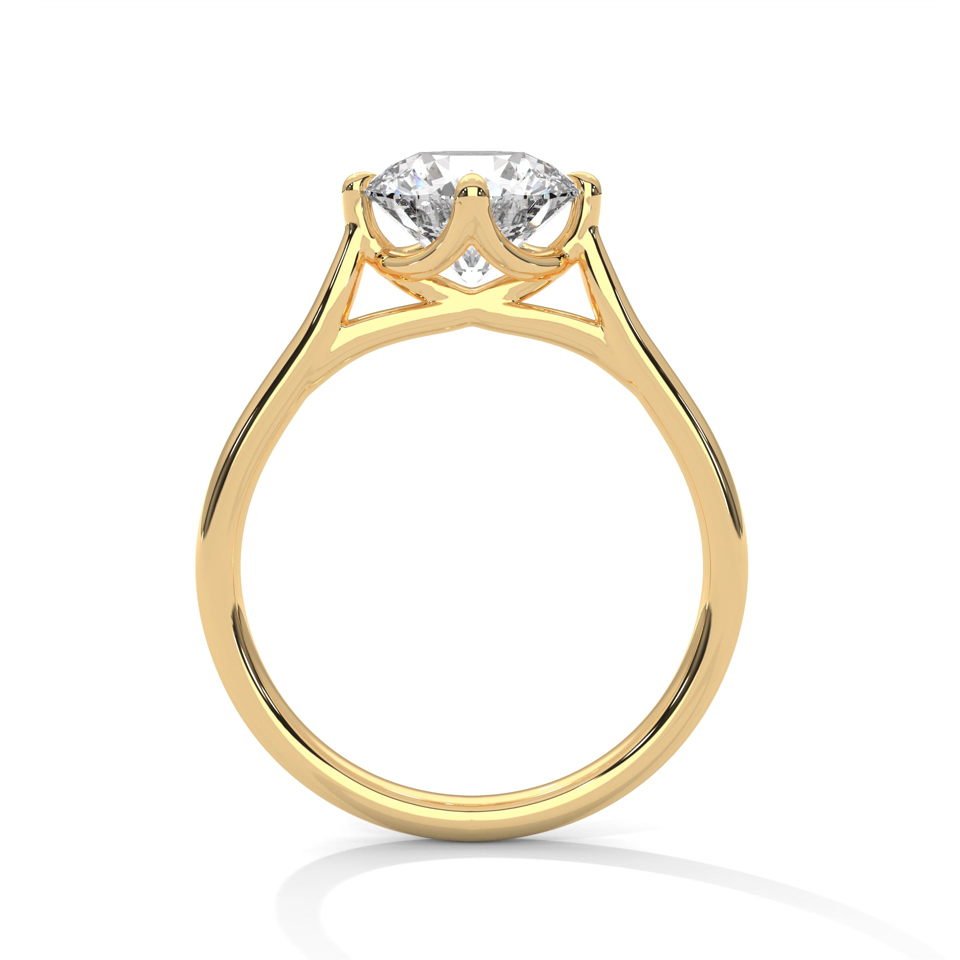 Classic Round Brilliant Diamond Solitaire Ring in 14K Yellow Gold – 1.00 Carat Engagement Ring