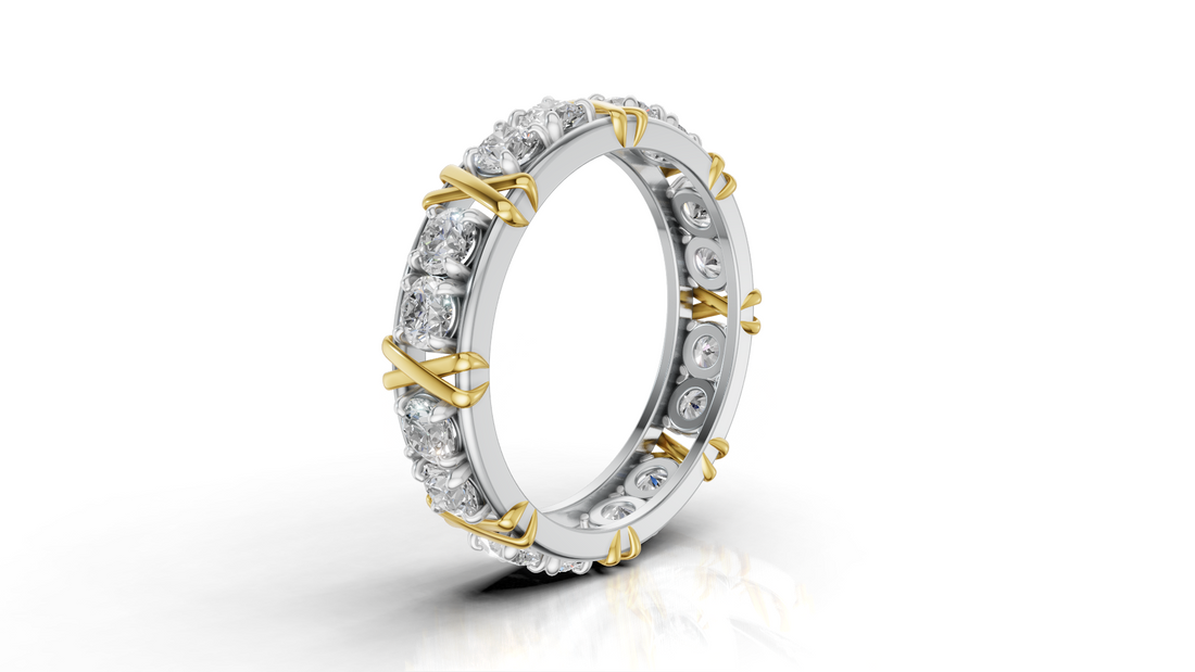 Vijay Deverakonda‘S Ring | 16 Stone X Crown Ring | Yellow + White | Diamond (Certified)