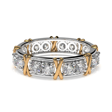 Vijay Deverakonda‘S Ring | 16 Stone X Crown Ring | Yellow + White | Diamond (Certified)