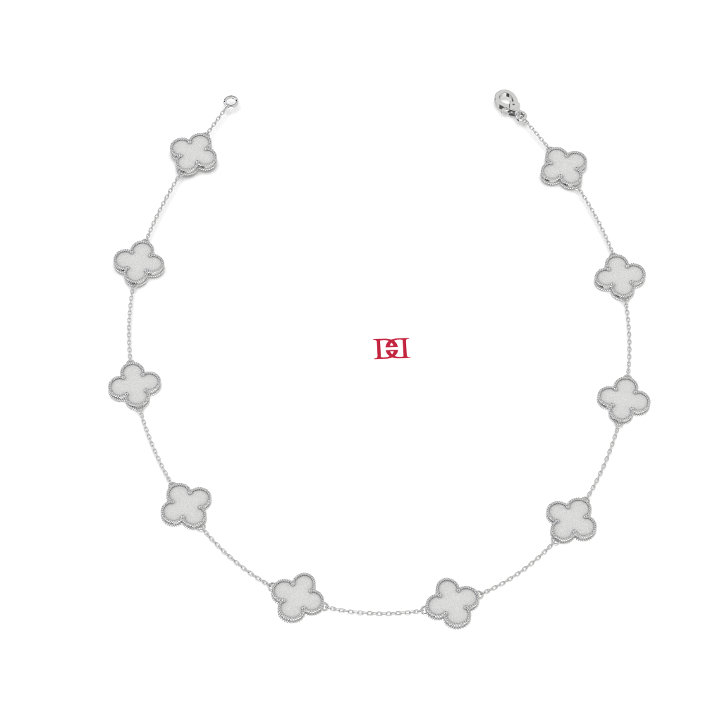 Luxury 925 Silver Mother of Pearl Clover Necklace Elegant Minimalist Statement Jewelry Gift