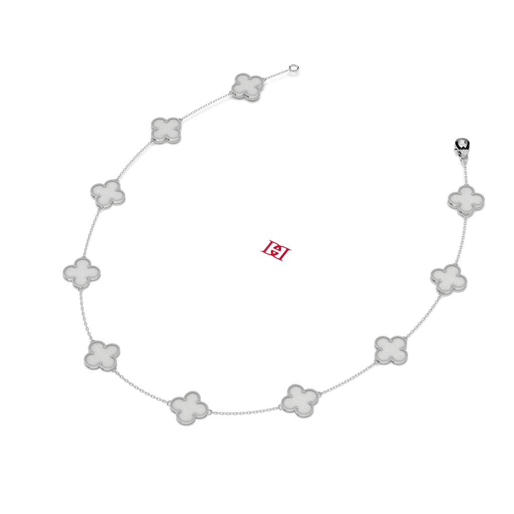 Luxury 925 Silver Mother of Pearl Clover Necklace Elegant Minimalist Statement Jewelry Gift