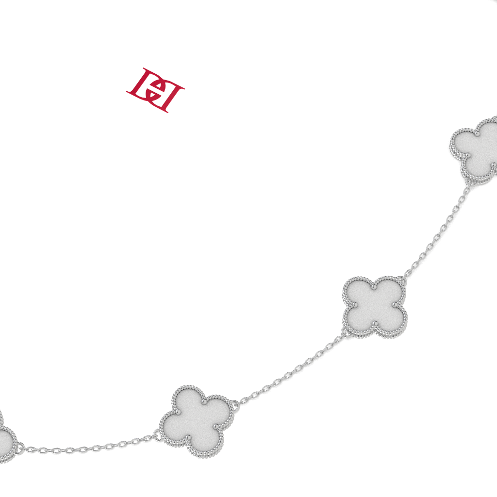 Luxury 925 Silver Mother of Pearl Clover Necklace Elegant Minimalist Statement Jewelry Gift